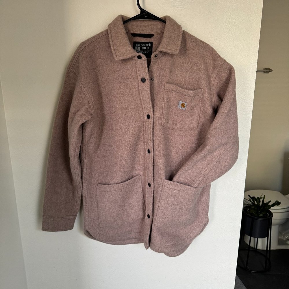 Carhartt Pink Wool-Blend Utility Jacket